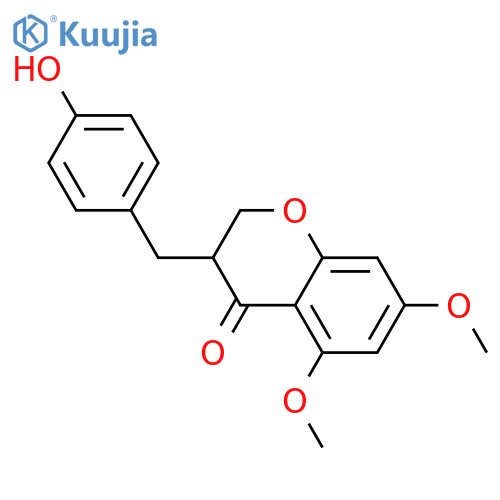 5,7-Dihydroxy-3-(4-hydroxybenzyl)-4-chromanone; (R)-form, 5,7-Di-Me ether structure