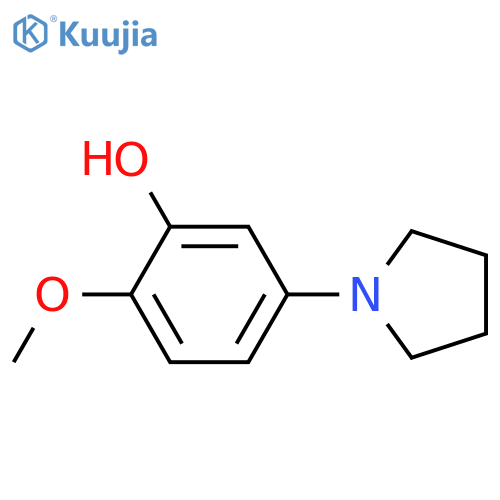 2-methoxy-5-(pyrrolidin-1-yl)phenol structure