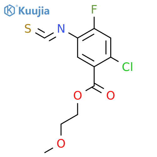 BENZOIC ACID, 2-CHLORO-4-FLUORO-5-ISOTHIOCYANATO-, 2-METHOXYETHYL ESTER structure