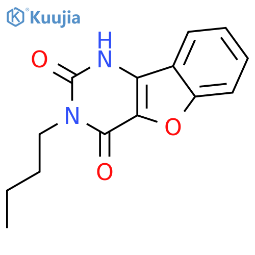 Benzofuro[3,2-d]pyrimidine-2,4(1H,3H)-dione, 3-butyl- structure
