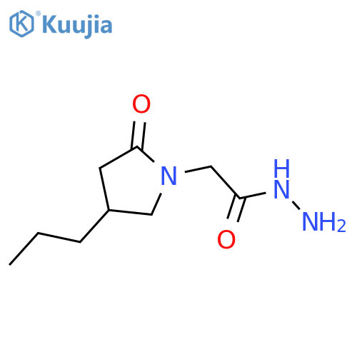 1-Pyrrolidineacetic acid, 2-oxo-4-propyl-, hydrazide structure