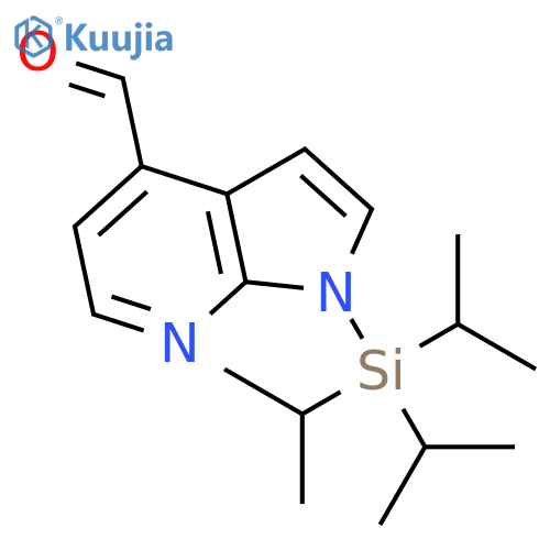 1H-Pyrrolo[2,3-b]pyridine-4-carboxaldehyde, 1-[tris(1-methylethyl)silyl]- structure