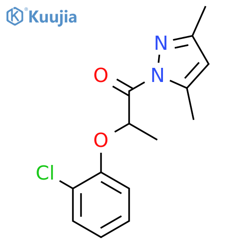 1H-PYRAZOLE, 1-[2-(2-CHLOROPHENOXY)-1-OXOPROPYL]-3,5-DIMETHYL- structure