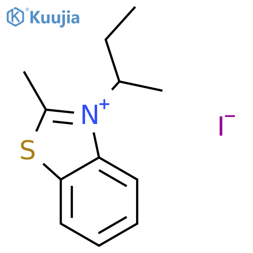 Benzothiazolium, 2-methyl-3-(1-methylpropyl)-, iodide structure