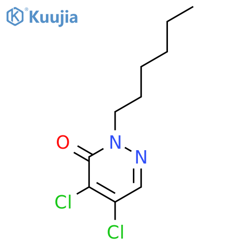3(2H)-PYRIDAZINONE, 4,5-DICHLORO-2-HEXYL- structure