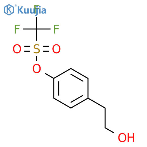 METHANESULFONIC ACID, 1,1,1-TRIFLUORO-, 4-(2-HYDROXYETHYL)PHENYL ESTER structure