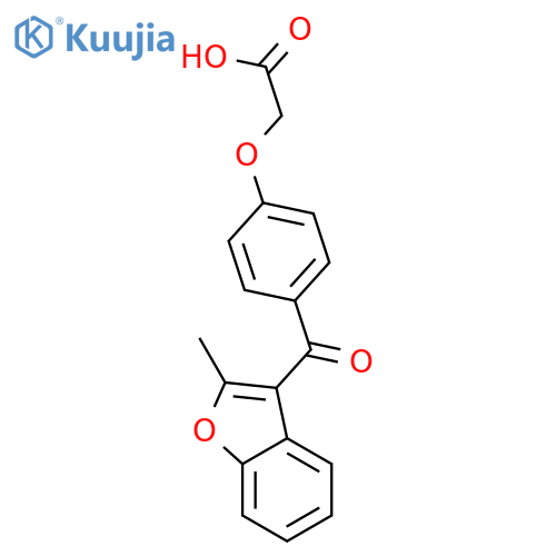 ACETIC ACID, [4-[(2-METHYL-3-BENZOFURANYL)CARBONYL]PHENOXY]- structure