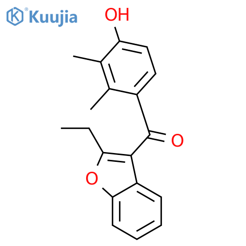 METHANONE, (2-ETHYL-3-BENZOFURANYL)(4-HYDROXY-2,3-DIMETHYLPHENYL)- structure