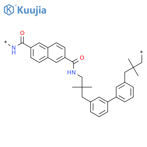 POLY[IMINOCARBONYL-2,6-NAPHTHALENEDIYLCARBONYLIMINO(2,2-DIMETHYL-1,3-PROPANEDIYL)[1,1'-BIPHENYL]-3,3'-DIYL(2,2-DIMETHYL-1,3-PROPANEDIYL)] structure