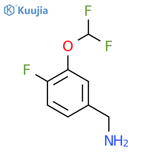 (3-(Difluoromethoxy)-4-fluorophenyl)methanamine structure