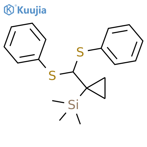 Silane, [1-[bis(phenylthio)methyl]cyclopropyl]trimethyl- structure