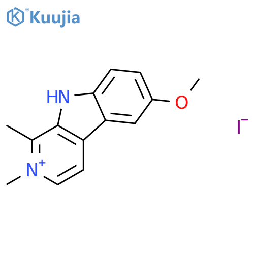 9H-Pyrido[3,4-b]indolium, 6-methoxy-1,2-dimethyl-, iodide (1:1) structure
