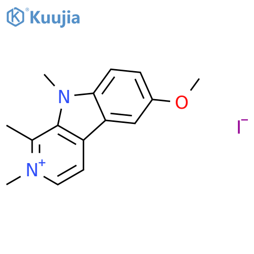 9H-PYRIDO[3,4-B]INDOLIUM, 6-METHOXY-1,2,9-TRIMETHYL-, IODIDE (1:1) structure