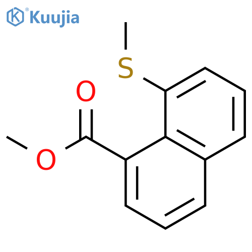 1-NAPHTHALENECARBOXYLIC ACID, 8-(METHYLTHIO)-, METHYL ESTER structure