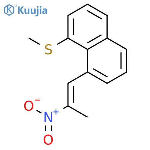 NAPHTHALENE, 1-(METHYLTHIO)-8-[(1E)-2-NITRO-1-PROPEN-1-YL]- structure
