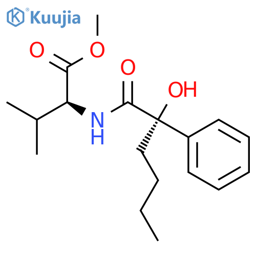 L-Valine, N-[(2S)-2-hydroxy-1-oxo-2-phenylhexyl]-, methyl ester structure