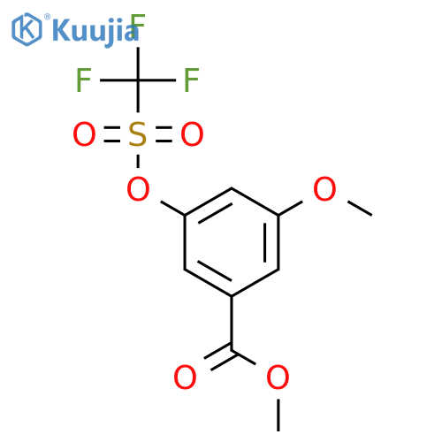 methyl 3-methoxy-5-(trifluoromethanesulfonyloxy)benzoate structure