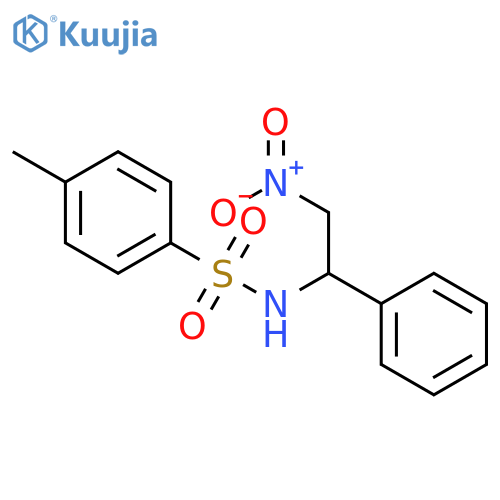 Benzenesulfonamide, 4-methyl-N-(2-nitro-1-phenylethyl)-, (+)- structure