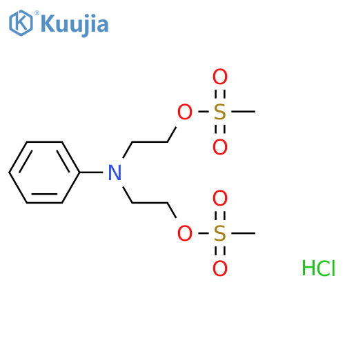 2-[n-(2-methylsulfonyloxyethyl)anilino]ethyl Methanesulfonate;hydrochloride structure