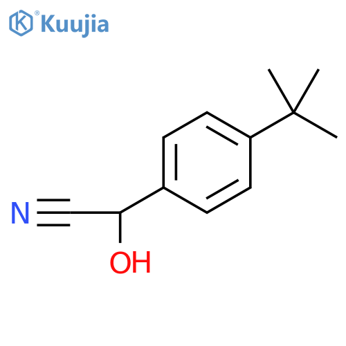 2-(4-tert-butylphenyl)-2-hydroxyacetonitrile structure