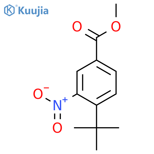 Benzoic acid, 4-(1,1-dimethylethyl)-3-nitro-, methyl ester structure