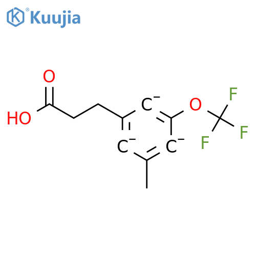 3-[3-Methyl-5-(trifluoromethoxy)phenyl]propionic acid structure