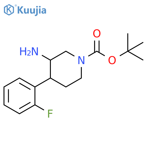 tert-butyl 3-amino-4-(2-fluorophenyl)piperidine-1-carboxylate structure