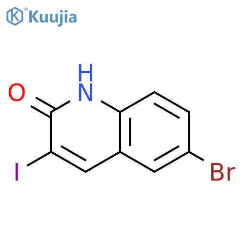 6-bromo-3-iodo-1,2-dihydroquinolin-2-one structure