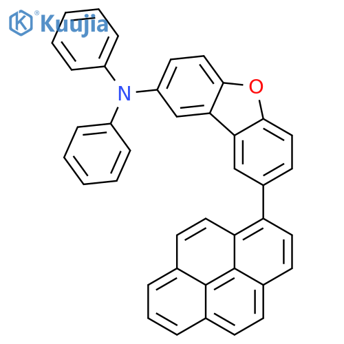 2-Dibenzofuranamine, N,N-diphenyl-8-(1-pyrenyl)- structure