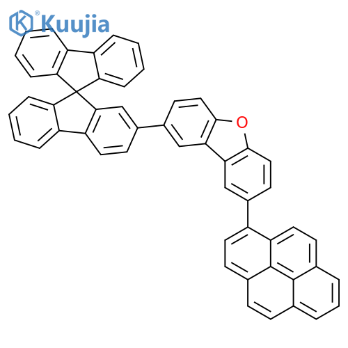 Dibenzofuran, 2-(1-pyrenyl)-8-(9,9'-spirobi[9H-fluoren]-2'-yl)- structure