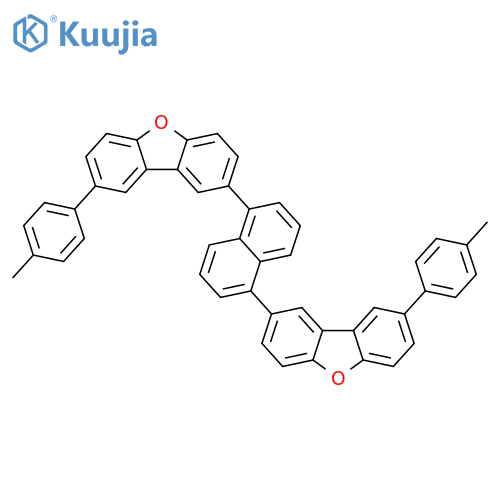 Dibenzofuran, 2,2'-(1,5-naphthalenediyl)bis[8-(4-methylphenyl)- structure