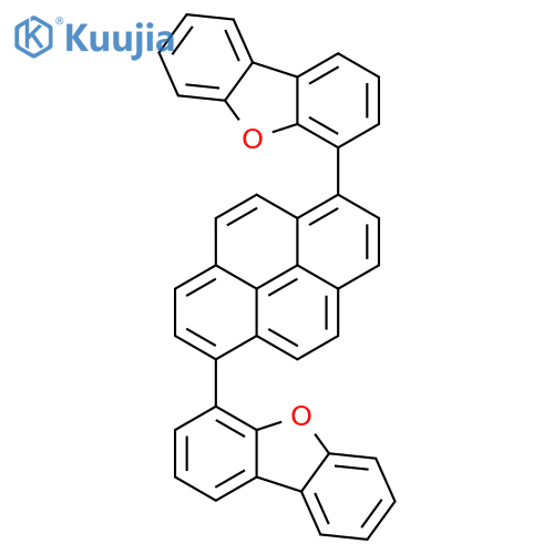 Dibenzofuran, 4,4'-(1,6-pyrenediyl)bis- structure