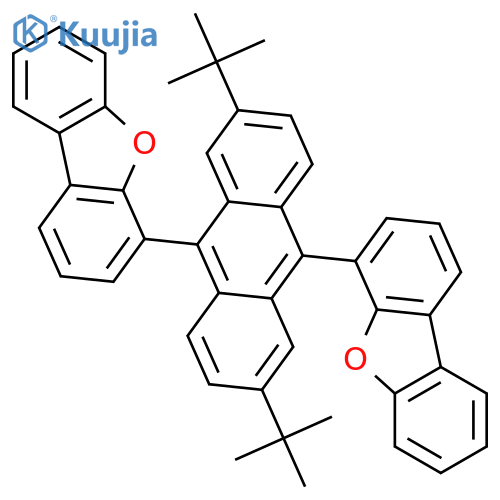 Dibenzofuran, 4,4'-[2,6-bis(1,1-dimethylethyl)-9,10-anthracenediyl]bis- structure