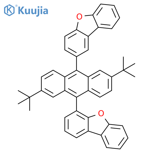 Dibenzofuran,2-[10-(4-dibenzofuranyl)-2,6-bis(1,1-dimethylethyl)-9-anthracenyl]- structure