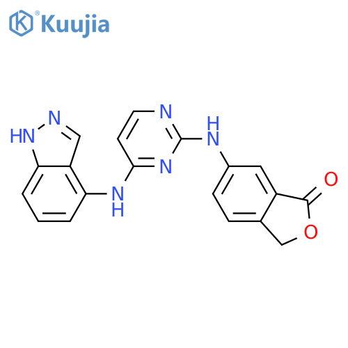 1(3H)-Isobenzofuranone,6-[[4-(1H-indazol-4-ylamino)-2-pyrimidinyl]amino]- structure
