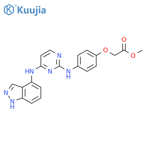 Acetic acid,2-[4-[[4-(1H-indazol-4-ylamino)-2-pyrimidinyl]amino]phenoxy]-, methylester structure