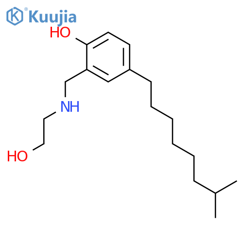 Phenol, 2-[[(2-hydroxyethyl)amino]methyl]-4-isononyl- structure