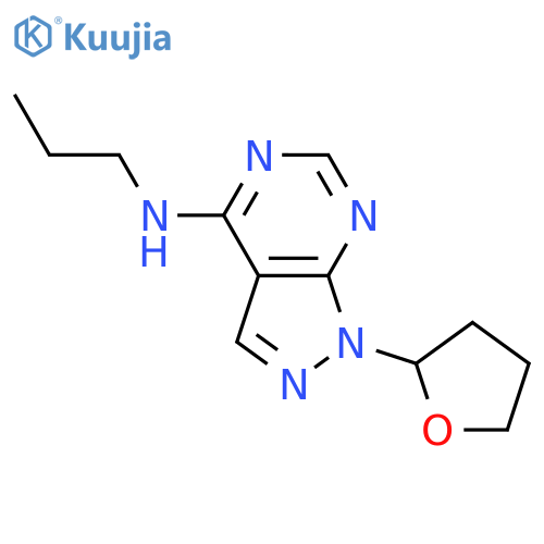 1-(oxolan-2-yl)-N-propylpyrazolo[3,4-d]pyrimidin-4-amine structure