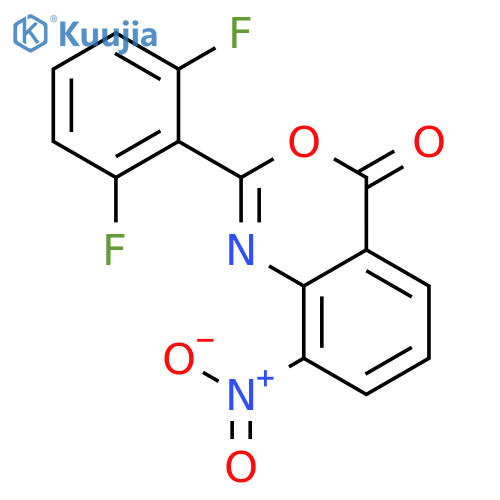 4H-3,1-BENZOXAZIN-4-ONE, 2-(2,6-DIFLUOROPHENYL)-8-NITRO- structure