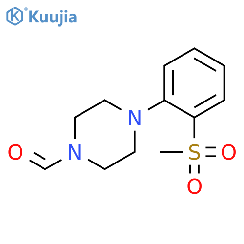 1-Piperazinecarboxaldehyde, 4-[2-(methylsulfonyl)phenyl]- structure