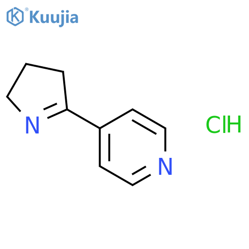 PYRIDINE, 4-(3,4-DIHYDRO-2H-PYRROL-5-YL)-, HYDROCHLORIDE (1:1) structure
