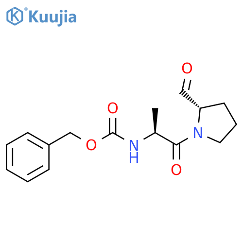 Carbamic acid, [(1S)-2-[(2S)-2-formyl-1-pyrrolidinyl]-1-methyl-2-oxoethyl]-, phenylmethyl ester (9CI) structure