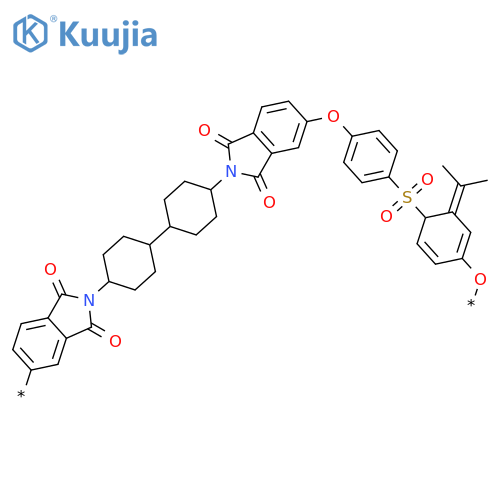 POLY[(1,3-DIHYDRO-1,3-DIOXO-2H-ISOINDOLE-5,2-DIYL)-1,4-CYCLOHEXANEDIYL(1-METHYLETHYLIDENE)-1,4-CYCLOHEXANEDIYL(1,3-DIHYDRO-1,3-DIOXO-2H-ISOINDOLE-2,5-DIYL)OXY-1,4-PHENYLENESULFONYL-1,4-PHENYLENEOXY] structure