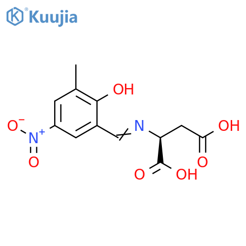 L-Aspartic acid, N-[(2-hydroxy-3-methyl-5-nitrophenyl)methylene]- structure