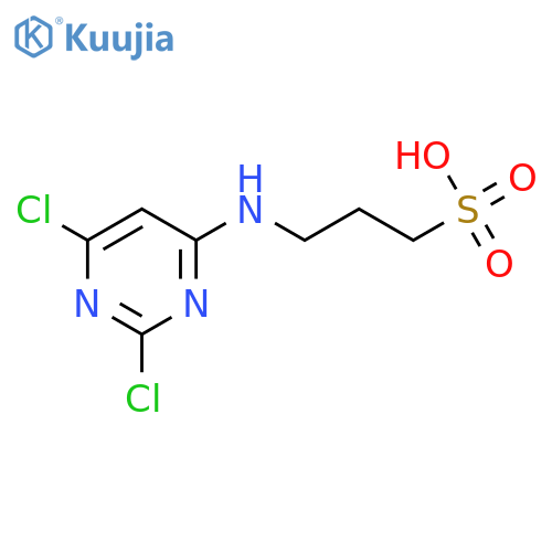 3-[(2,6-Dichloropyrimidin-4-yl)amino]propane-1-sulfonic acid structure