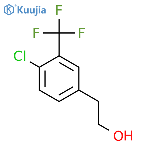 2-4-chloro-3-(trifluoromethyl)phenylethan-1-ol structure