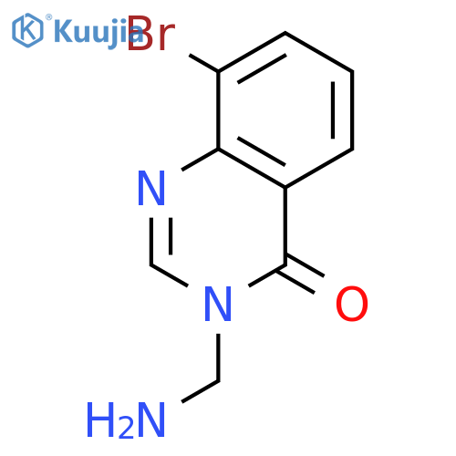 3-(aminomethyl)-8-bromo-3,4-dihydroquinazolin-4-one structure