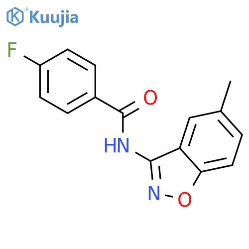 Benzamide, 4-fluoro-N-(5-methyl-1,2-benzisoxazol-3-yl)- structure
