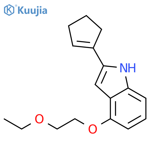 1H-INDOLE, 2-(1-CYCLOPENTEN-1-YL)-4-(2-ETHOXYETHOXY)- structure
