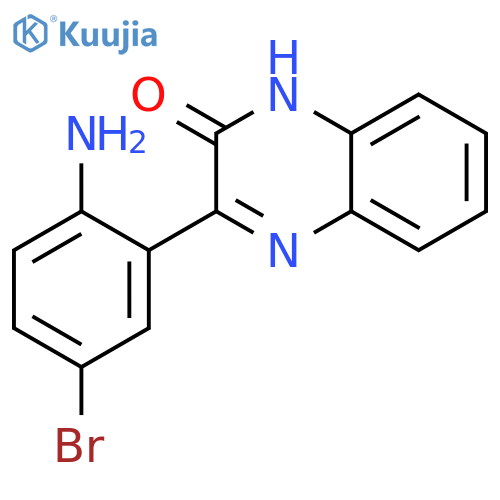 2(1H)-QUINOXALINONE, 3-(2-AMINO-5-BROMOPHENYL)- structure
